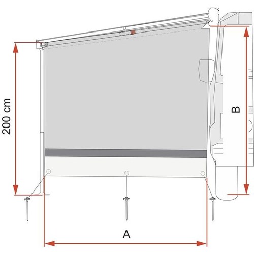 Fiamma sun view seitenwand - fiamma, van