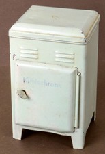 Vintage Kühlschrank für Puppenstube Blech um 1930/1940
