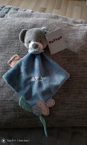 Nattou bär schmusetuch blau - bär,