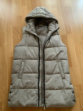 Stepp-Longweste Kapuze Herbst/Winter  warm beige  Gr.  42/44