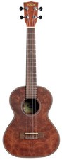 KALA KA-CHOC-BUR-T - Chocolate Exotic Burl Tenor Ukulele, with Bag (UB-T) (B-War
