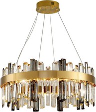 Modern Kronleuchter Kristall Leuchte Gold Oval Kristall Pendant Light Fixtures