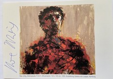 Max Uhlig signiert Kunst Karte Original Unterschrift Signatur Autogramm