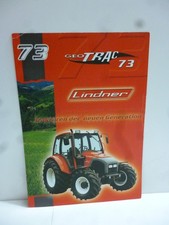 Lindner Traktoren GEO TRAC 73  Original altes Schlepper Prospekt  2 Seiten