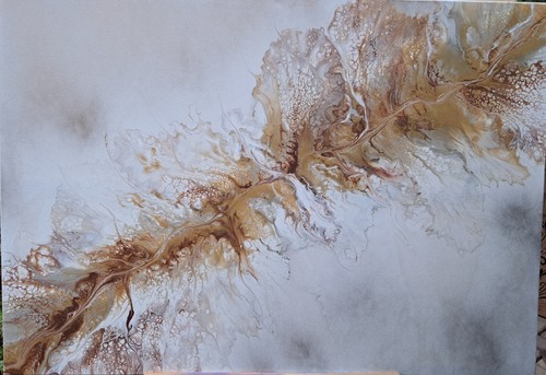 Acrylbild pouringtechnik - acrylbild,