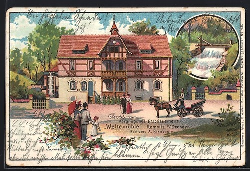 Lithographie kemnitz o l - kemnitz, /