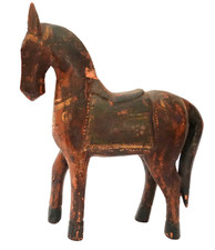 Holzpferd  Antik  Dekofigur -