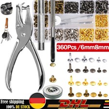 360 Leder Nieten Doppelkappe