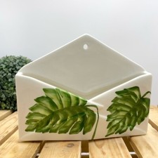 BASSANO KERAMIK  BRIEFKASTEN MONSTERA 23CM WANDDEKORATION-  AUS ITALIEN NEU