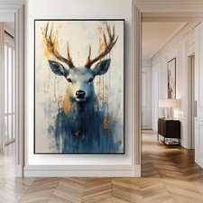 Leinwand Bild Hirsch Tiere