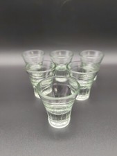 6 Schnapsgläser Pinnchen Kneipe Theke Sammler Vintage 2 cl Pressglas G122