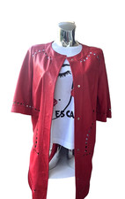 ESCADA OUTFIT LEDERMANTEL & T-