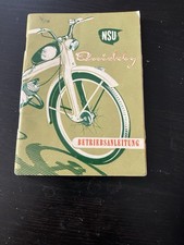 NSU Quickly Betriebsanleitung und Orginal-Typschein von 1954 Zustand Gut