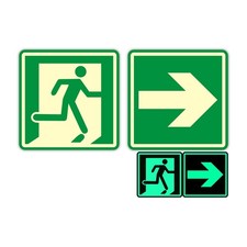 Hinweisschild für Notausgang