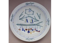 SELTEN Faience Plate Weihnachtsteller Velten Vordamm Wandteller 20er/30er