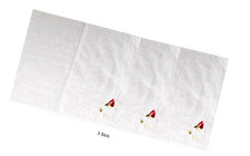 3er  Tischsets | 38x38 cm | Farbe weiß | Schönes Blumen DESIGN |