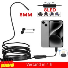 2-10m 1080P Endoskop Inspektion Kamera LED IP67 Für IPhone Handy USB 8mm HD IOS