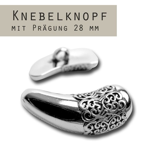 Knebelknopf 28 mm mit - st.,