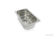 1 1/2" Edelstahl Spüle