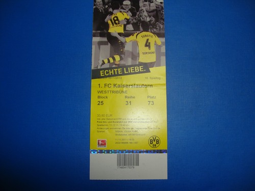 Ticket bvb dortmund 1 - 11/12,