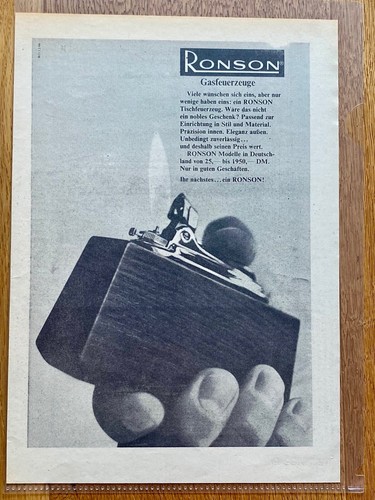 Ronson gasfeuerzeuge geuerzeug - ronson,