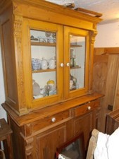 Alter antiker Jugendstil Küchenschrank Omas Zeiten Deko