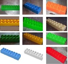 Lego Duplo Bau Steine 12er 16er 20er XXL Lange  grün hell blau rot gelb Brick