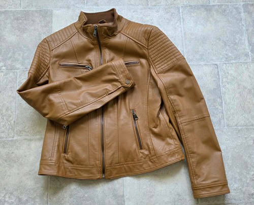Braune kunstlederjacke damen - kunstlederjacke,,