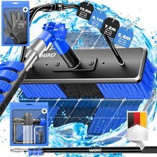MASKO® Teleskop Waschbürste Wasseranschluss 9m Fenster PV Solar Anlage Reinigung