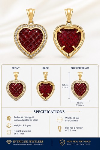 Herzanhänger 10kt gold mit - 10kt,