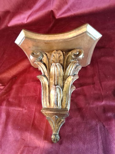 Alte wandkonsole gold ablage - gold,