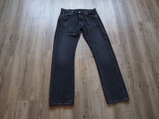Levis 501 (3216) Premium Straight- Cut Jeans W34 L34 BLACK AGED/ USED HT59