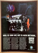 Postkarte original Werbung BMW 2002 turbo 1973 Ansichtskarte Bildpostkarte Motor