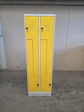 C+P Z-Spind Metallspind 4 Türen gelb grau 60cm breit abschließbar