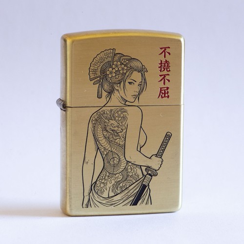 Zippo japanese geisha samurai - zippo,
