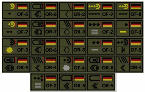 Rangabzeichen quer heer - bw,