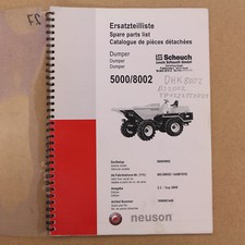 Neuson Dumper 5000 / 8002 - Ersatzteilliste Ersatzteilkatalog Ausgabe 2005