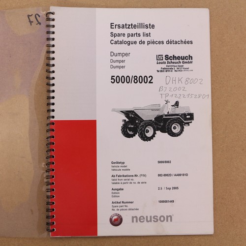 Neuson dumper 5000 8002 - dumper,