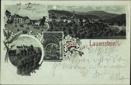 Mondschein litho lauenstein - mondschein,