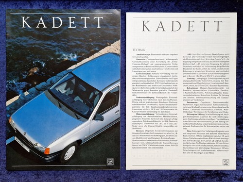 Opel kadett prospekt 1989 - e, 9.1989