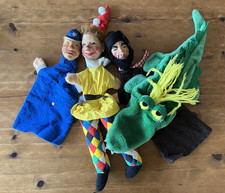 Kersa Kasperlpuppen, Handpuppen: Kasperl, Räuber, Polizist Dimpflmoser, Krokodil