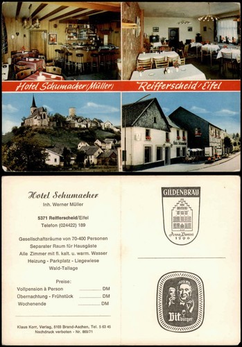Reifferscheid reklame karte - reifferscheid, reklame-karte