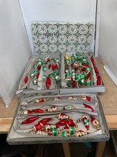 Konvolut Alter Vintage Christbaumschmuck, Inge Glas Girlandeneinzelteile