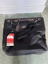 Vintage Delsey große Kleideranzug Tragetasche schwarz mit Kleiderbügeln neu mit Etikett