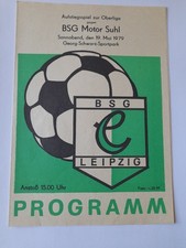 Programm BSG Chemie Leipzig - BSG Motor Suhl AR 1979