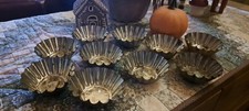10 x alte Metall Muffin Förmchen backen Kuchen Deko basteln sortieren Montesorri