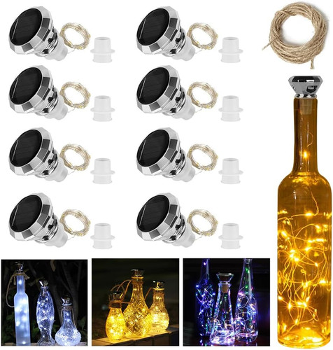 Flaschenlichterkette korken 8 - korken,,
