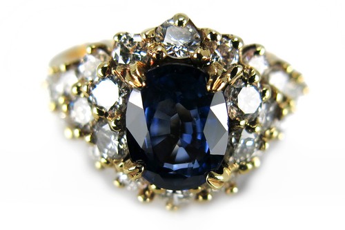 Damen ring saphir ct - ring, ca.