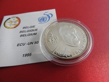 * Belgien 5 ECU 1995 Silber PP * 50 Jahre UNO (Schub101)