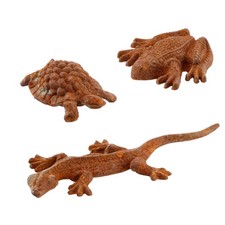 Gartendeko Frosch Salamander Schildkröte aus Gusseisen mit Edelrost Teichdeko